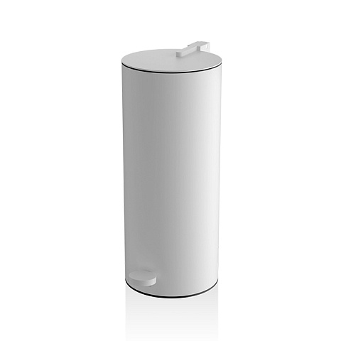 Decor Walther Bin 3 Ведро 14.5xh33.5см, с педалью и крышкой, цвет: белый матовый, 0612750
