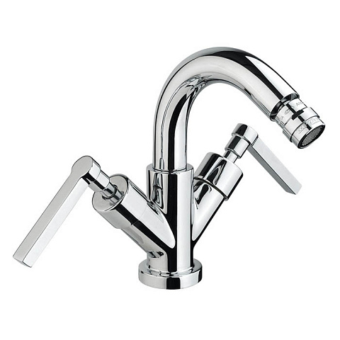 Nicolazzi Mac Kinley 05 Смеситель для биде на 1 отверстие, с донным клапаном, излив 135мм, цвет: хром, 2237CR29