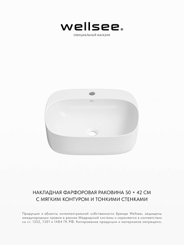 Накладная раковина для ванной Wellsee Idéal 326902000