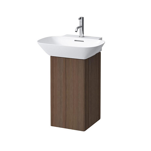 Laufen INO Тумба под раковину 810302, 320х340х605мм, с 1 дверцей, с сифоном, с 4 полками, DX, цвет: темный орех (СПЕЦЕНА-Акция!), 4.2535.2.030.171.1