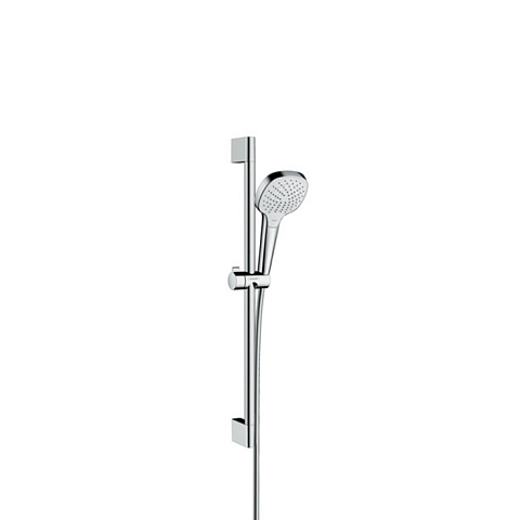 Hansgrohe HG Croma Select E Vario Душевой набор: штанга 650mm, ручной душ 110, 3jet (Rain, IntenseRain, Turbo Rain), шланг, цвет: белый/хром, 26582400