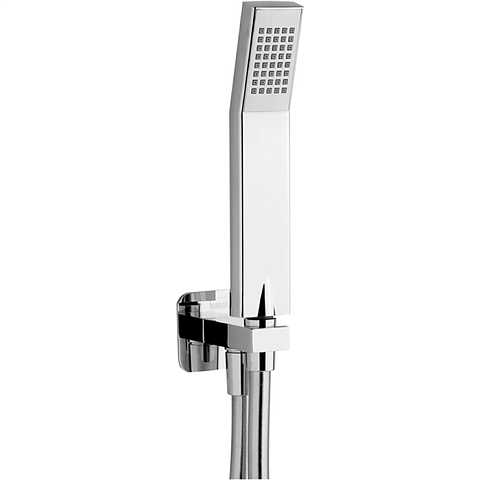 CISAL Shower Душевой гарнитур:ручная лейка,шланг 150 см,вывод с держателем, цвет хром, DS01880021