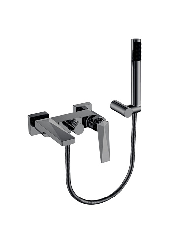 Смеситель для ванны с душ.гарнитуром Boheme VENTURO Shine Gun Metall 373-SGM