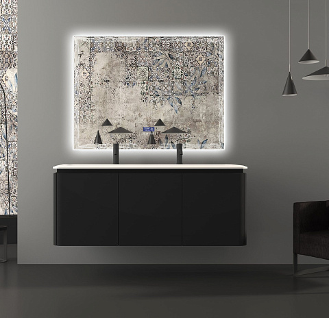 Тумба под раковину Cezares STYLUS 140см 55231 Nero grafite