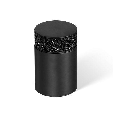 Decor Walther Rocks BMD1 Баночка универсальная 6.5x9.8см, с кристаллами Swarovski®, цвет: черный матовый, 0933760