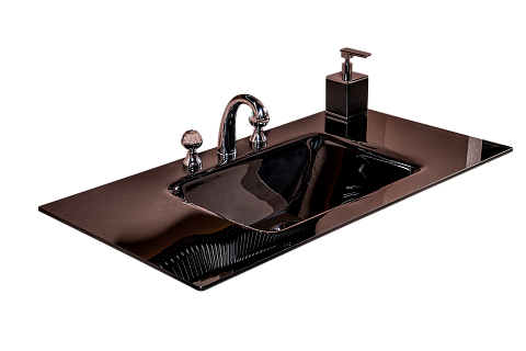 Столешница стекло 100см моноблок Armadi Art BLACK 852-100-B