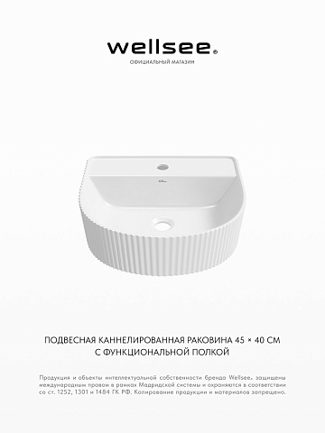 Накладная/подвесная раковина для ванной Wellsee Festive Fox 317304000