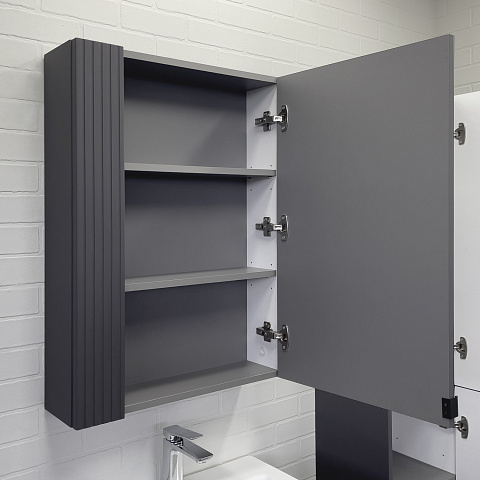 Зеркало-шкаф для ванной комнаты Comforty Лима 60 антрацит 00-00019425