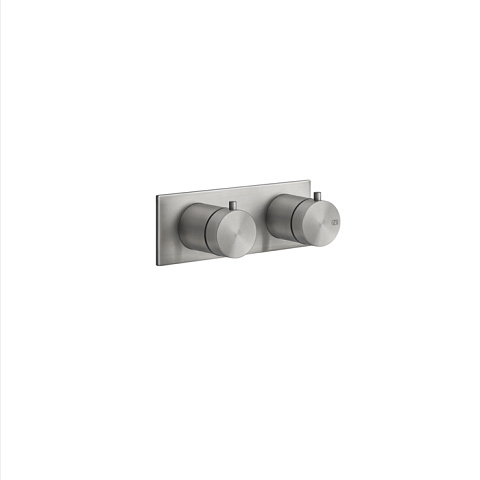 GESSI 316 Термостатический смеситель, с подключением на 3/4”, фильтр, на 1 источник (внешняя часть), цвет: steel brushed, 54032#239