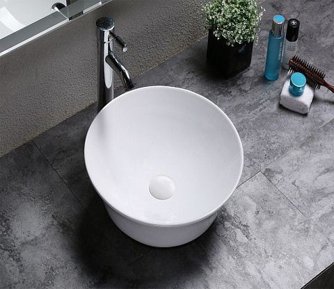 Раковина накладная CeramaLux 9381 415×415 мм, белый