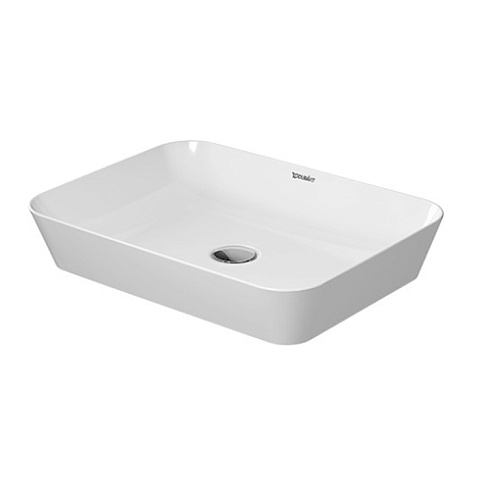 Duravit Cape Cod Раковина накладная квадратная 550 мм, без отверстия под смес, цвет внутри - белый, снаружи - белый, 2347550000