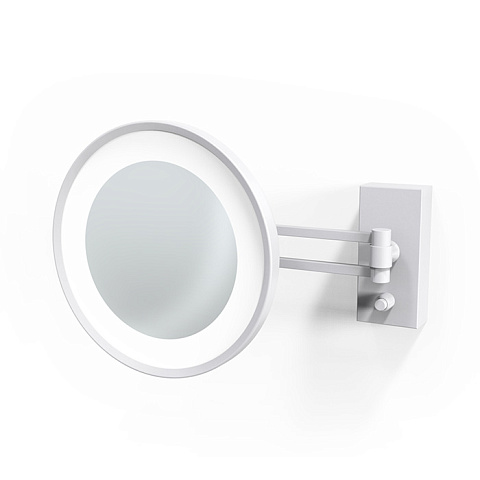 Decor Walther BS 36/V LED Косметическое зеркало 22см, подвесное, увел. 5x, подсветка LED, цвет: белый матовый, 0122250