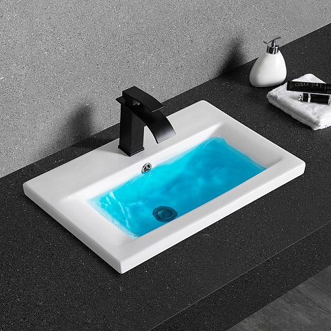 Раковина встраиваемая CeramaLux 9393-60 615×390 мм, белый