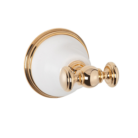 TW collection TW Harmony 016, крючок для полотенца, цвет держателя: белый/золото, TWHA016bi/oro