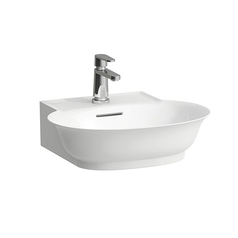 Laufen New Classic Раковина подвесная овальная 500х450х135 мм, без отв под смеситель,с переливом, цвет белый, 8.1585.2.000.109.1