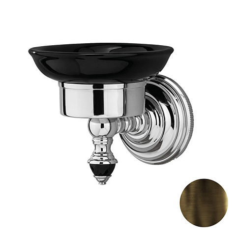 Devon&Devon Devon Black Diamond Мыльница подвесная (черная керамика), цвет: бронза, BLKD501BRNE