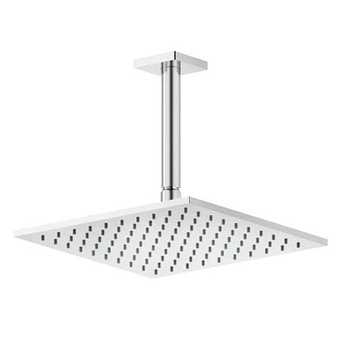 GESSI Rilievo Потолочная душевая головка на 1/2" 250x250 мм, длина изгот. под заказ (105 - 1855 мм), цвет: хром, 59159#031