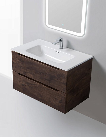 Тумба под раковину BelBagno Etna 80 см, с 2 ящиками, Rovere Moro