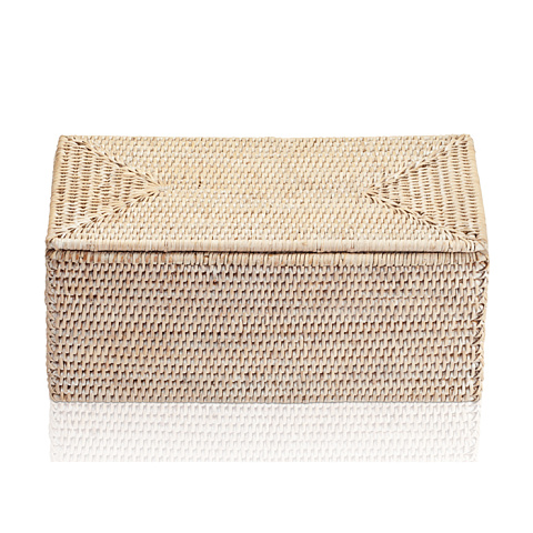 Decor Walther Basket UTBMD Универсальная коробка 30x15.5x14см, с крышкой, цвет: ротанг светлый, 0932191