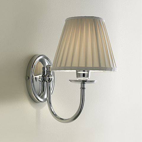 Devon&Devon Devon Jasmine Светильник настенный с абажуром 16*23,5*h25cм, IP20, фурнитура: хром, DEJASMINCR