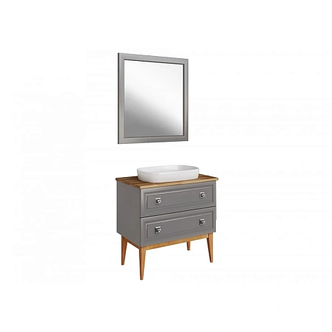 Комплект мебели для ванной ASB-Woodline Каталина 80 Grey