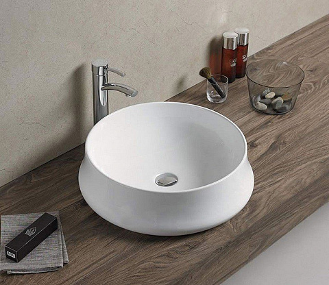 Раковина накладная CeramaLux 9426-1 440×440 мм, белый