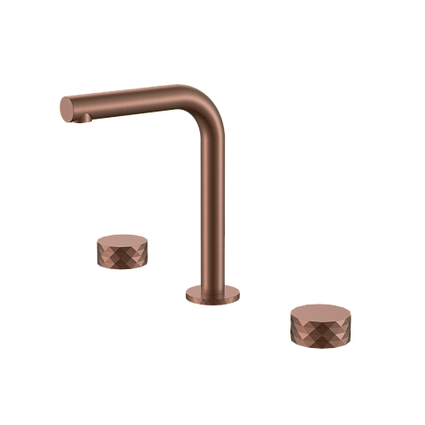 Смеситель на столешницу Boheme STICK DIAMOND на 3 отв. BRUSHED BRONZE 152-BRB.1