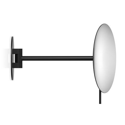 Decor Walther Round SPT 72 Косметическое зеркало 22.4см, подвесное, увел. 5x, цвет: матовый черный, 0122860