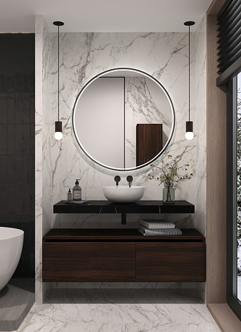 Столешница прямая Armadi Art FLAT NERO MARQUINA 1210*460*70 869-120-NM
