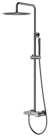 Стойка для душа Boheme STICK Shine Gun Metal с ручкой TOUCH 128-SGM.2