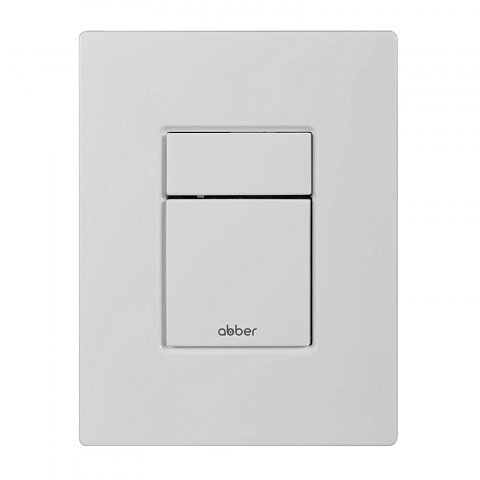 Кнопка смыва ABBER AC0123MW пневматическая, белая матовая