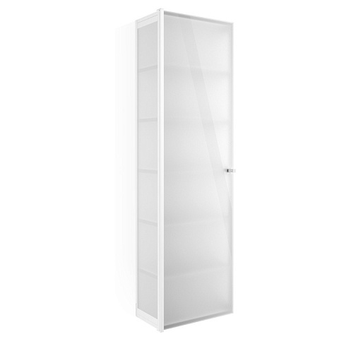 Decor Walther Glas S 4 Шкаф напольный 35x19x120см, стекло белое, цвет: хром ЗАКАЗ ПО ЗАПРОСУ, 0602504