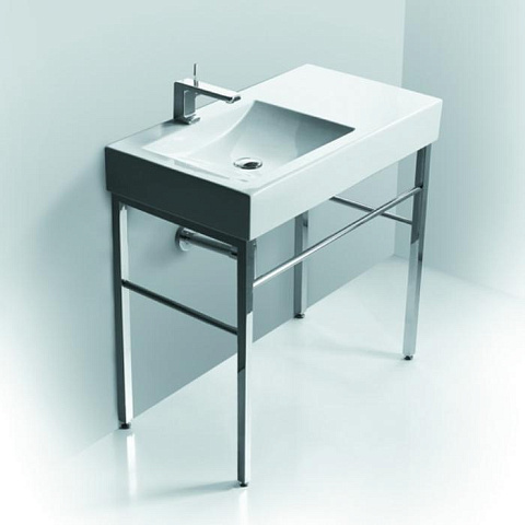 Simas Frozen консоль 90х50см с 1 отв. выбитым вручную, цвет белый, FZ11bi*1