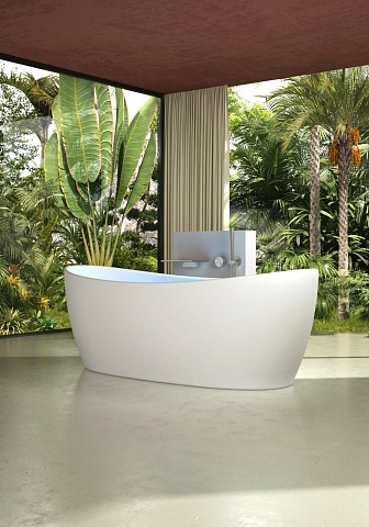 Ванна Солид Серфейс (Solid Surface) Vincea VBT-6S03MW, 1700x800x630, белый матовый, щелевой перелив