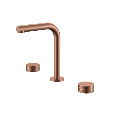 Смеситель на столешницу Boheme STICK DIAMOND на 3 отв. COPPER BRUSHED 152-CB.1