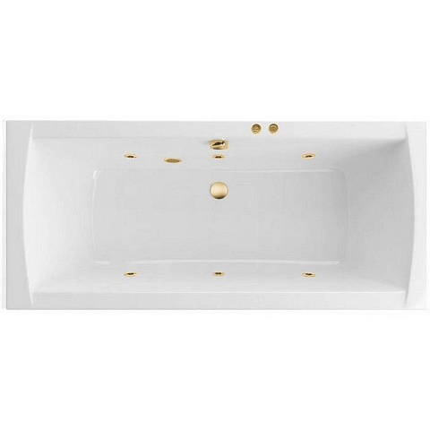 Ванна EXCELLENT Aquaria Lux Slim 180x80 "SOFT" (золото)