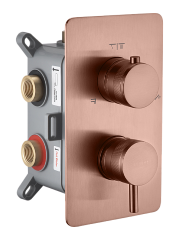 Смеситель встроенный однорычажный 3-х проходной Boheme CELL COPPER BRUSHED 135-3-CB