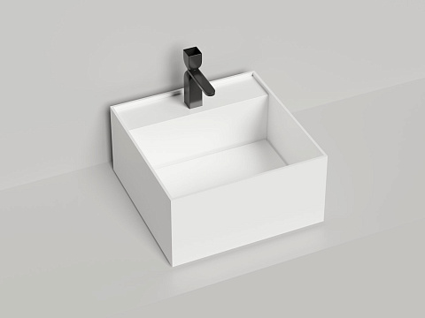 Раковина накладная Salini Armonia Square Top 02 130512TG, S-Sense, глянцевая поверхность