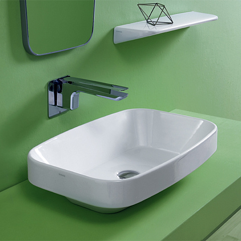 Simas Baden Baden Раковина накладная 60х38 см, без отв. для смесителя, цвет белый, BB11bi