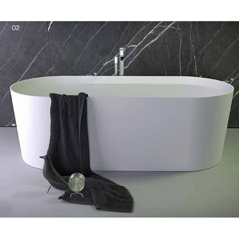 KNIEF Pearl Ванна отдельностоящая овальная 172x81x50см со сливом, цвет белый матовый, 0600-052-01