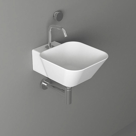 SIMAS WAVE Раковина накладная/подвесная квадратная 33,5х43х16,5 см, с 1 отв под смеситель,цвет белый, WA07 bi*1