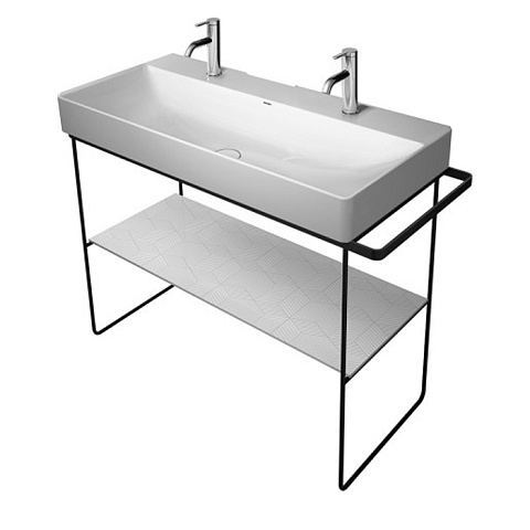 Duravit DuraSquare Металлическая консоль подвесная 665х451 мм, для раковины 235360, Полотенцедержатель левый/правый, хром, 0031021000