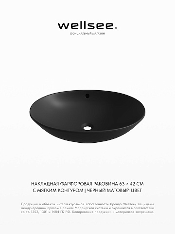 Накладная раковина для ванной Wellsee Bliss 32820200S