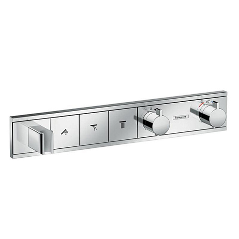 Hansgrohe HG RainSelect Встраиваемый термостат для душа на 3 источника, с держ. душа (внешняя часть), цвет: хром, 15356000