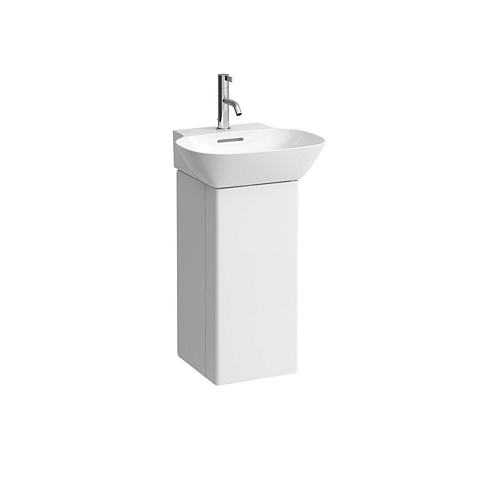 Laufen INO Тумба под раковину 815301, 280х310х605мм, с 1 дверцей, с сифоном, с 4 полками, DX, цвет: белый матовый, 4.2530.2.030.170.1