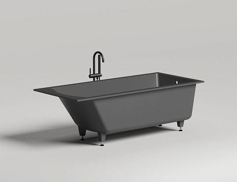 Ванна встраиваемая из литьевого мрамора Salini Cascata 180x80 104213G, S-Sense, глянцевая поверхность