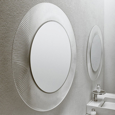 Laufen Kartell Зеркало круглое d=780мм, настенное, без подсветки, цвет: прозрачный кристал, 3.8633.1.084.000.1