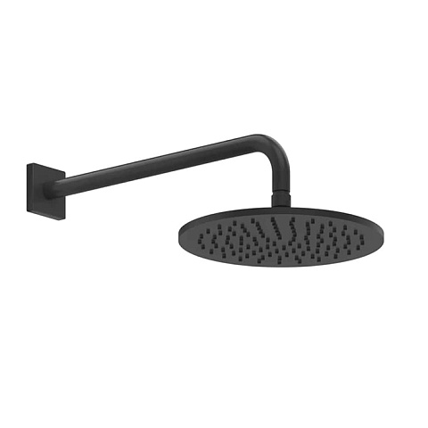 GESSI Rilievo Душевая головка шарнирная для настенного крепления на 1/2” Ø250мм, цвет: nero XL, 59148#299