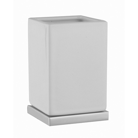 Stella Bamboo Quadro Стакан с подставкой настольный 1014/B016 цвет: хром, BQ 10101 CR00