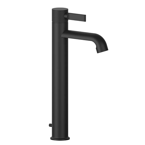 GESSI INCISO Смеситель для раковины на 1 отверстие, высокий h=337мм, с донным клапаном Цвет: nero XL, 58003#299